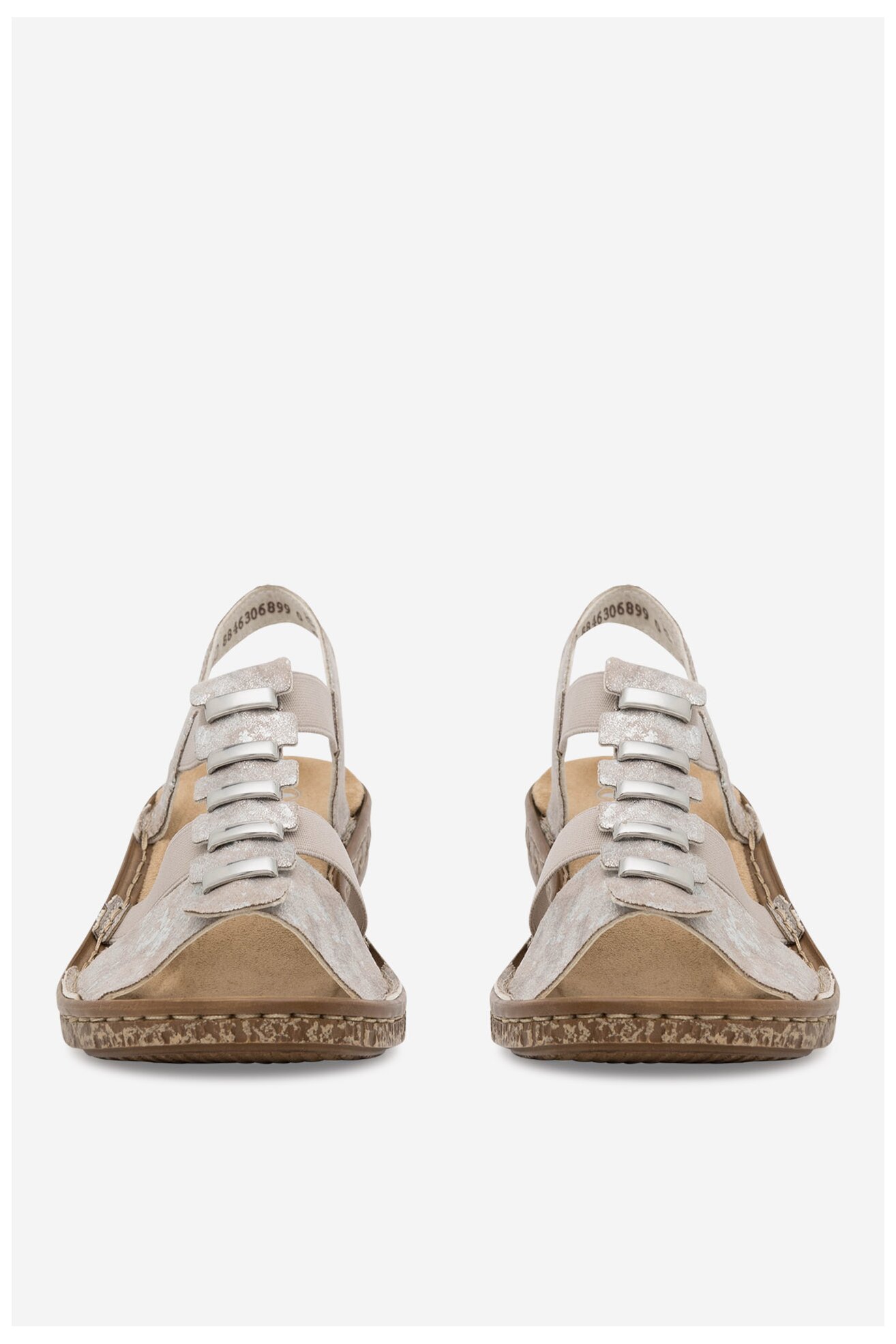 Sandały Rieker 62850-90 Srebrny