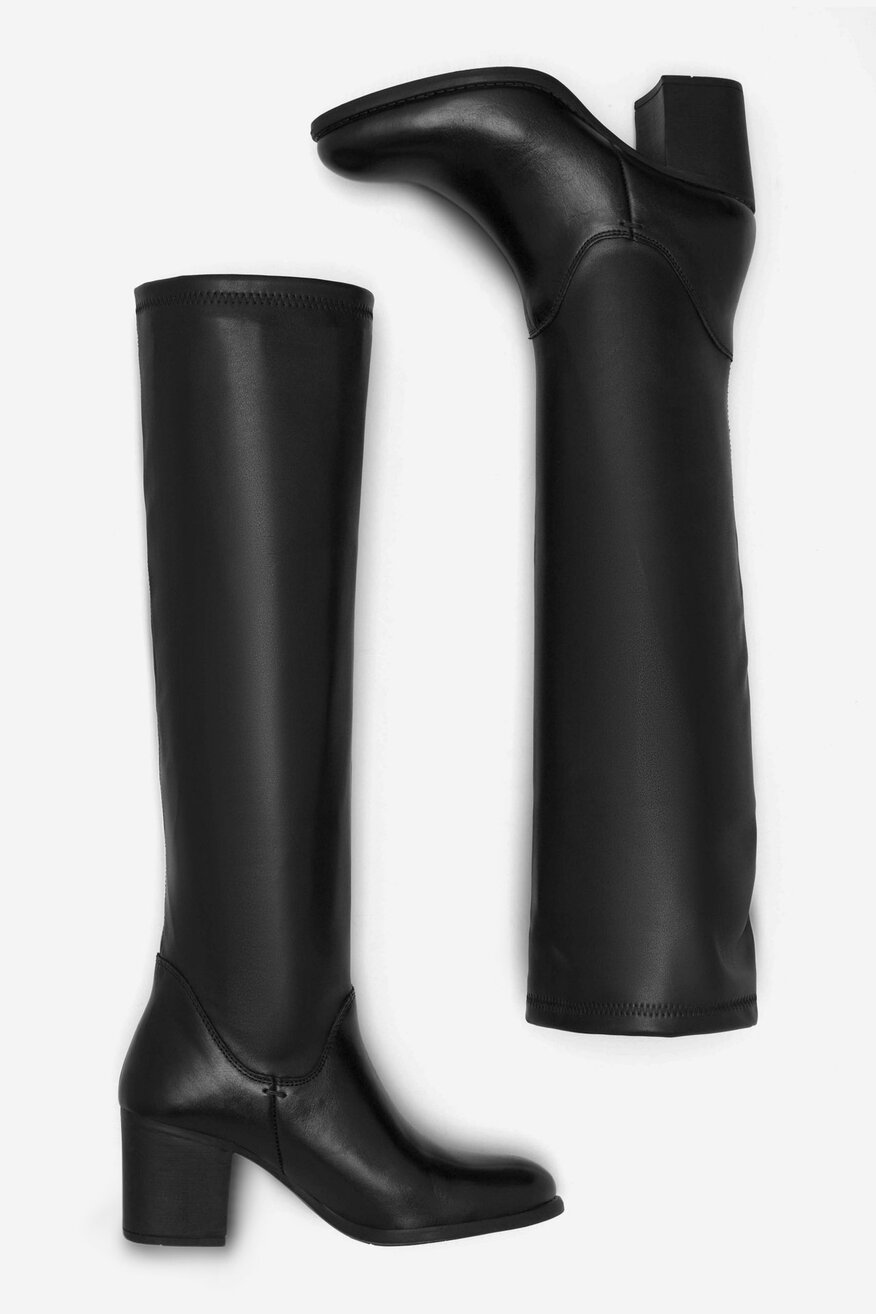 Lasocki - Kozaki skórzane na słupku - 5905588115441