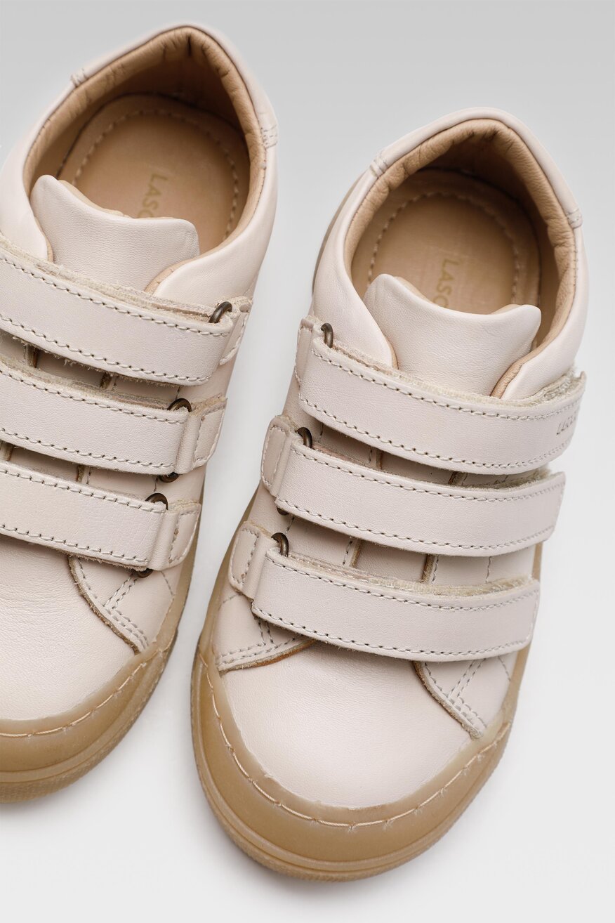 
                Lasocki Kids - Skórzane sneakersy beżowe - 5904862592275