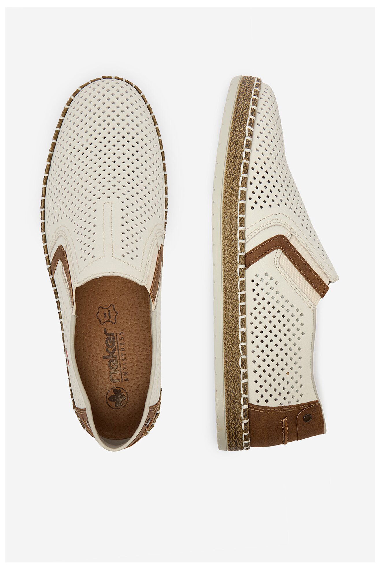 Półbuty Rieker CEO-B5297-80 Biały