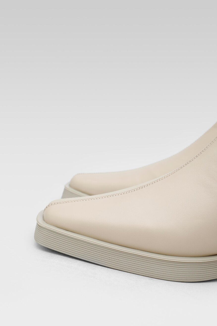 Gino Rossi - Skórzane botki beżowe - 5904862192321