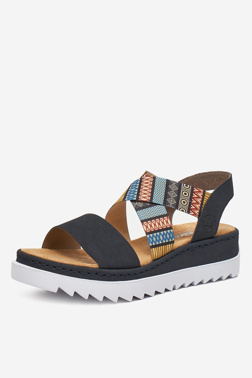 
                Rieker - Sandały na platformie - 2230078409766