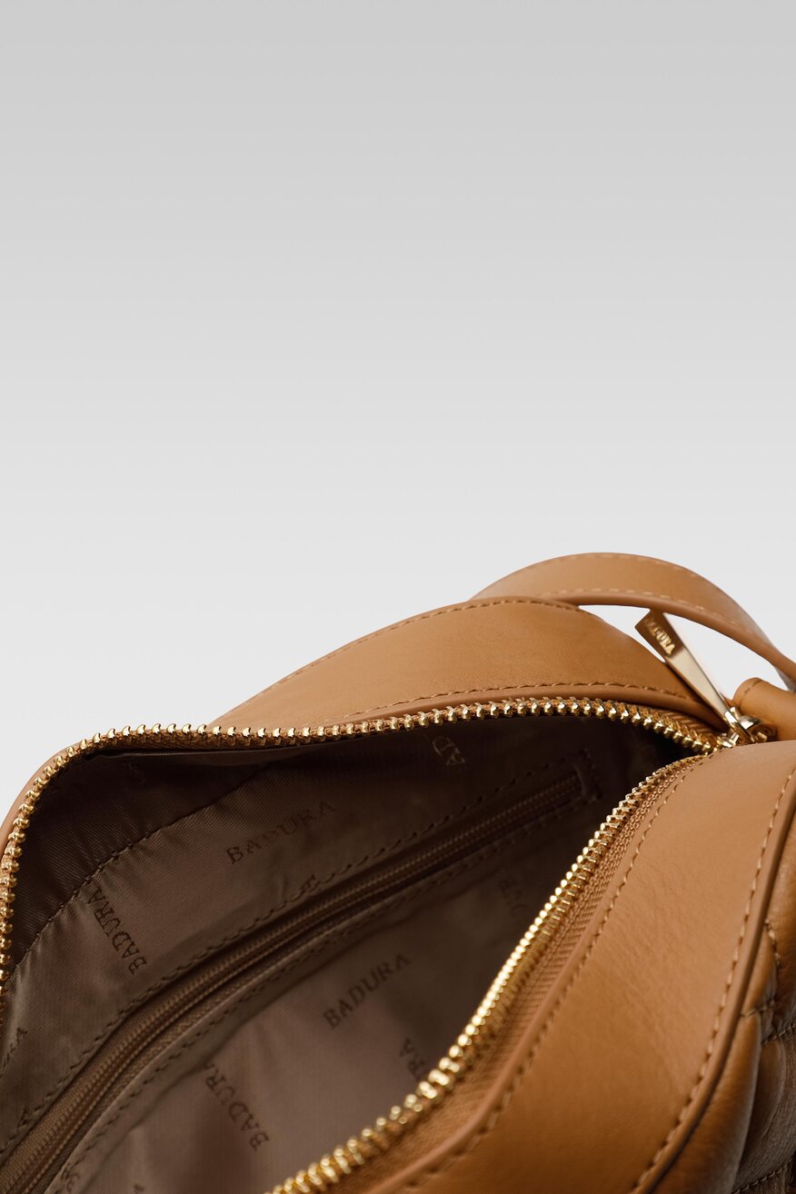 Badura - Torebka skórzana pikowana - 5904862069579