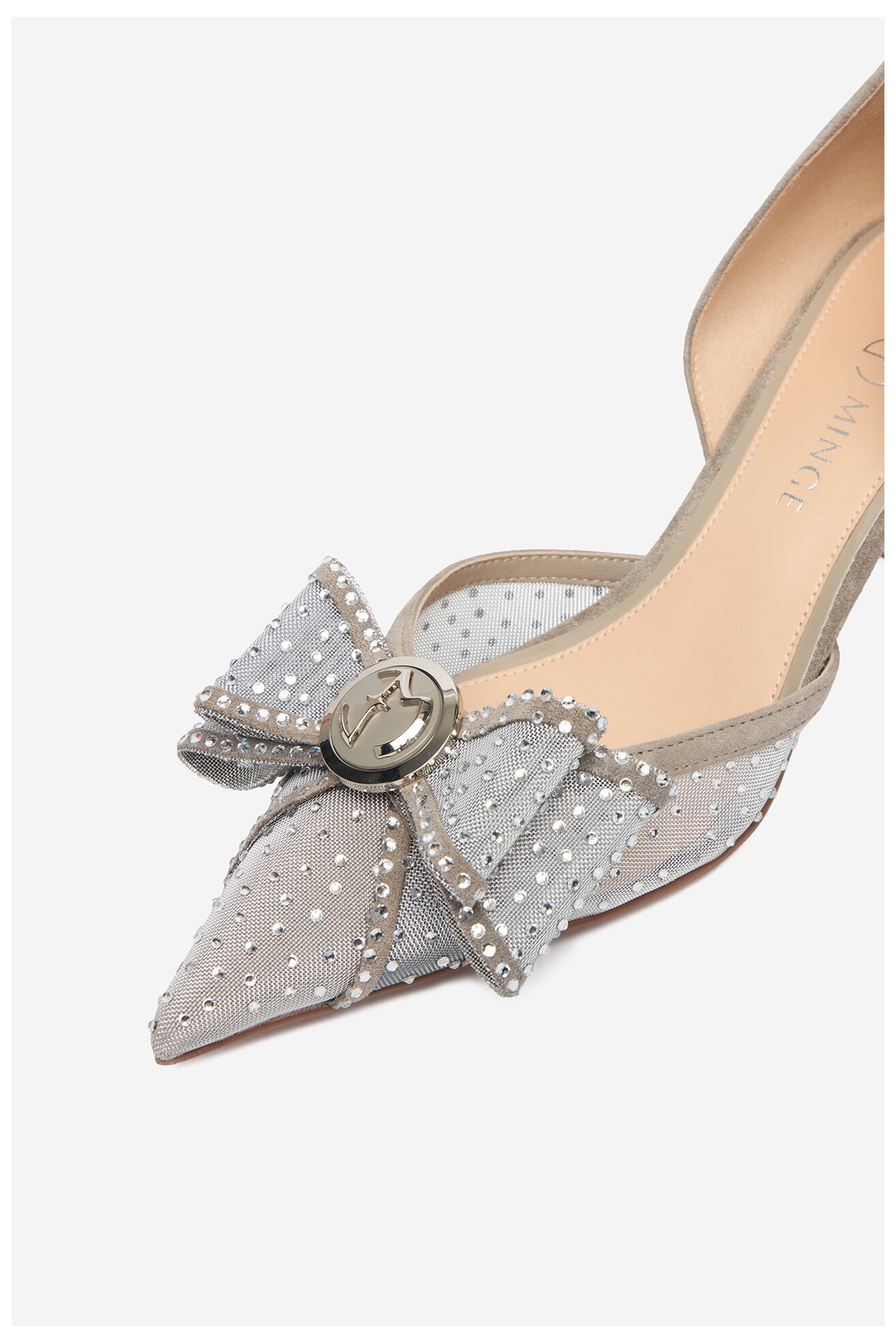 Czółenka EVA MINGE EO-AVA-78096-202 Srebrny