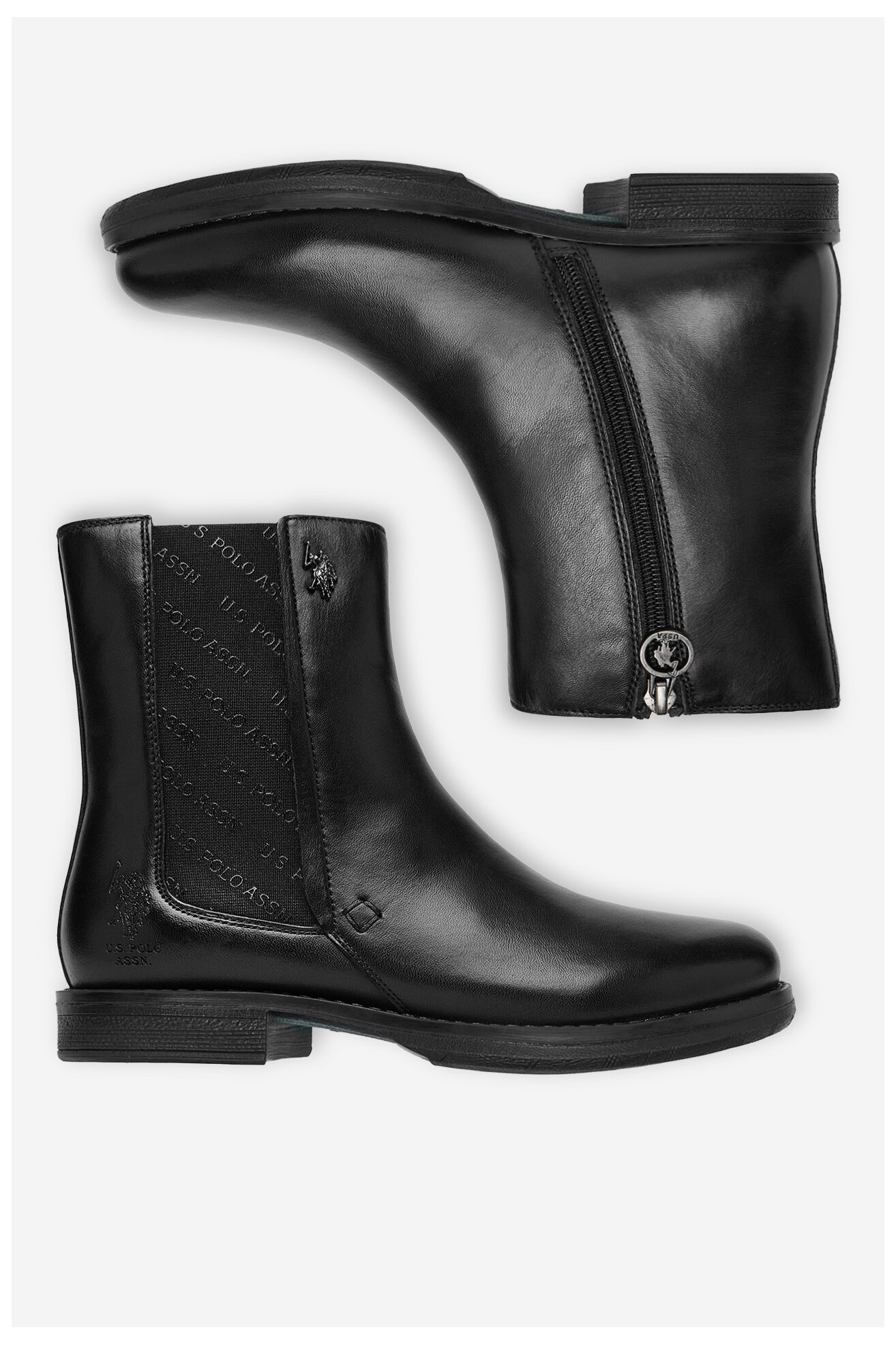 Bokacsizma U.S. POLO ASSN. CEO-INGRID002W/EL1 FEKETE