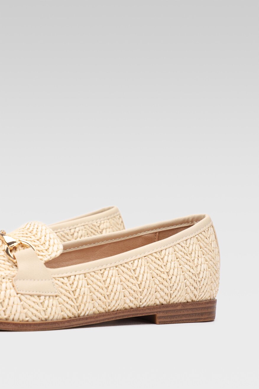 DeeZee - Mokasyny z aplikacją beżowe - 5903698381671