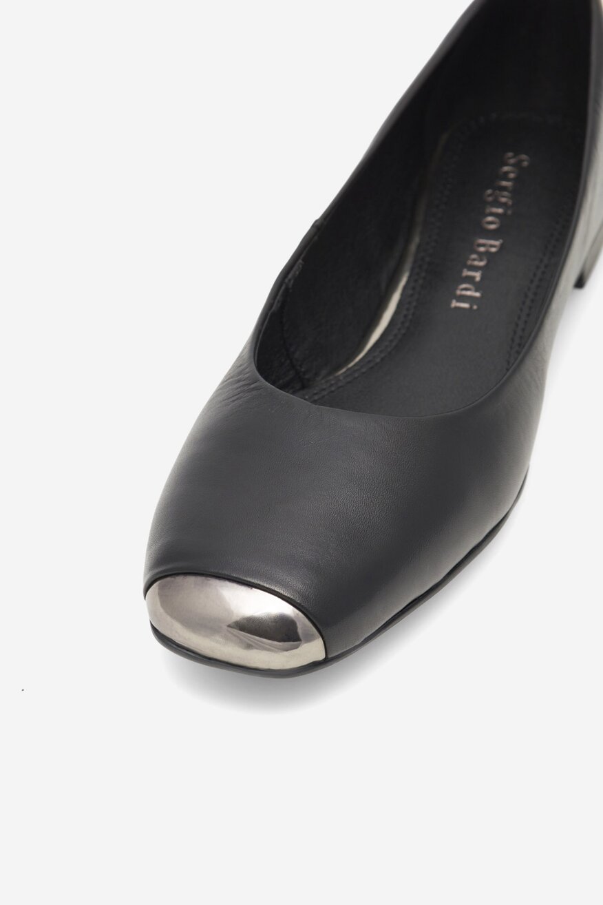 
                Sergio Bardi - Skórzane baleriny - 5905588342779