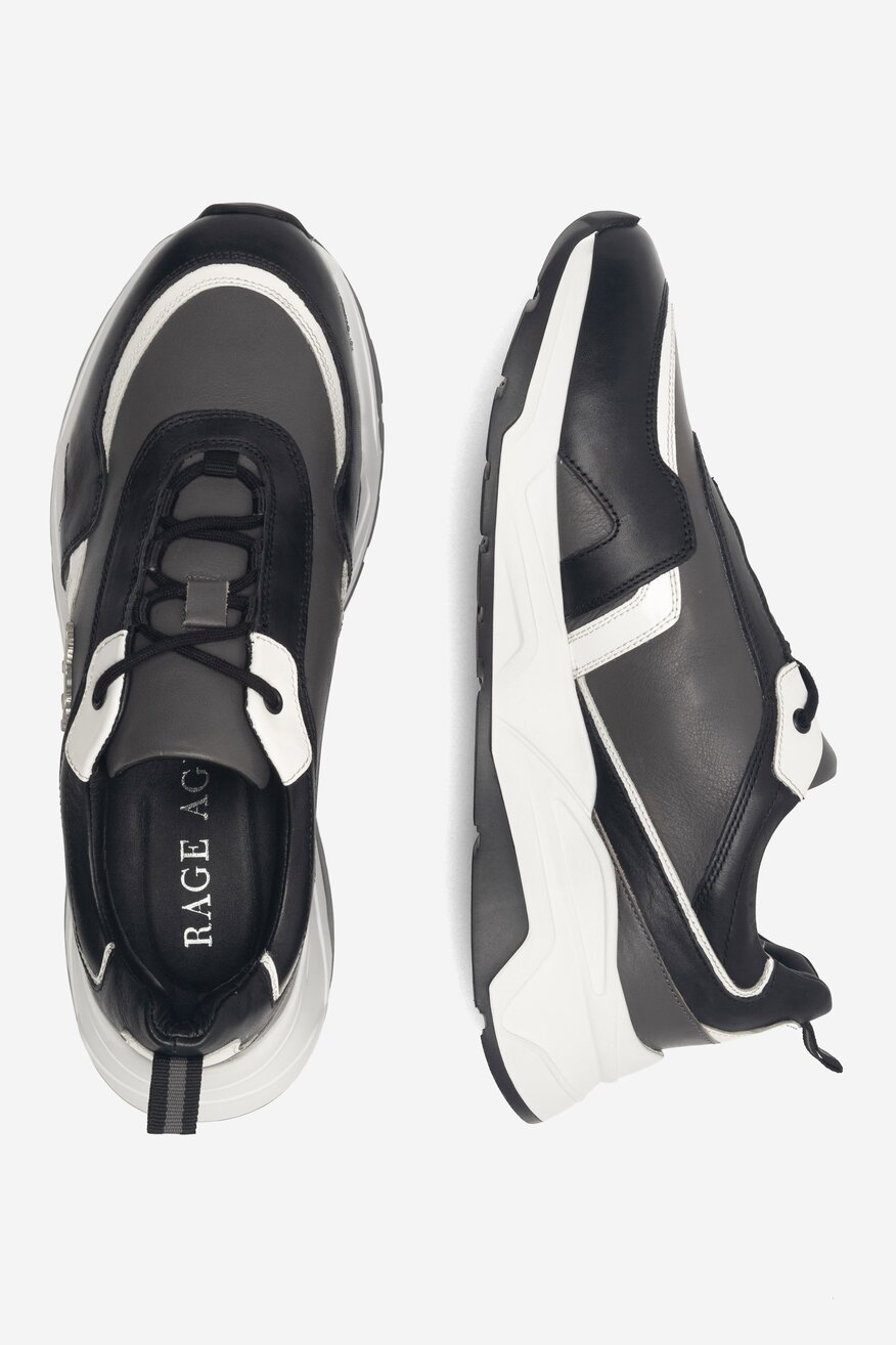 
                RAGE AGE - Skórzane półbuty czarne - 5904862891675