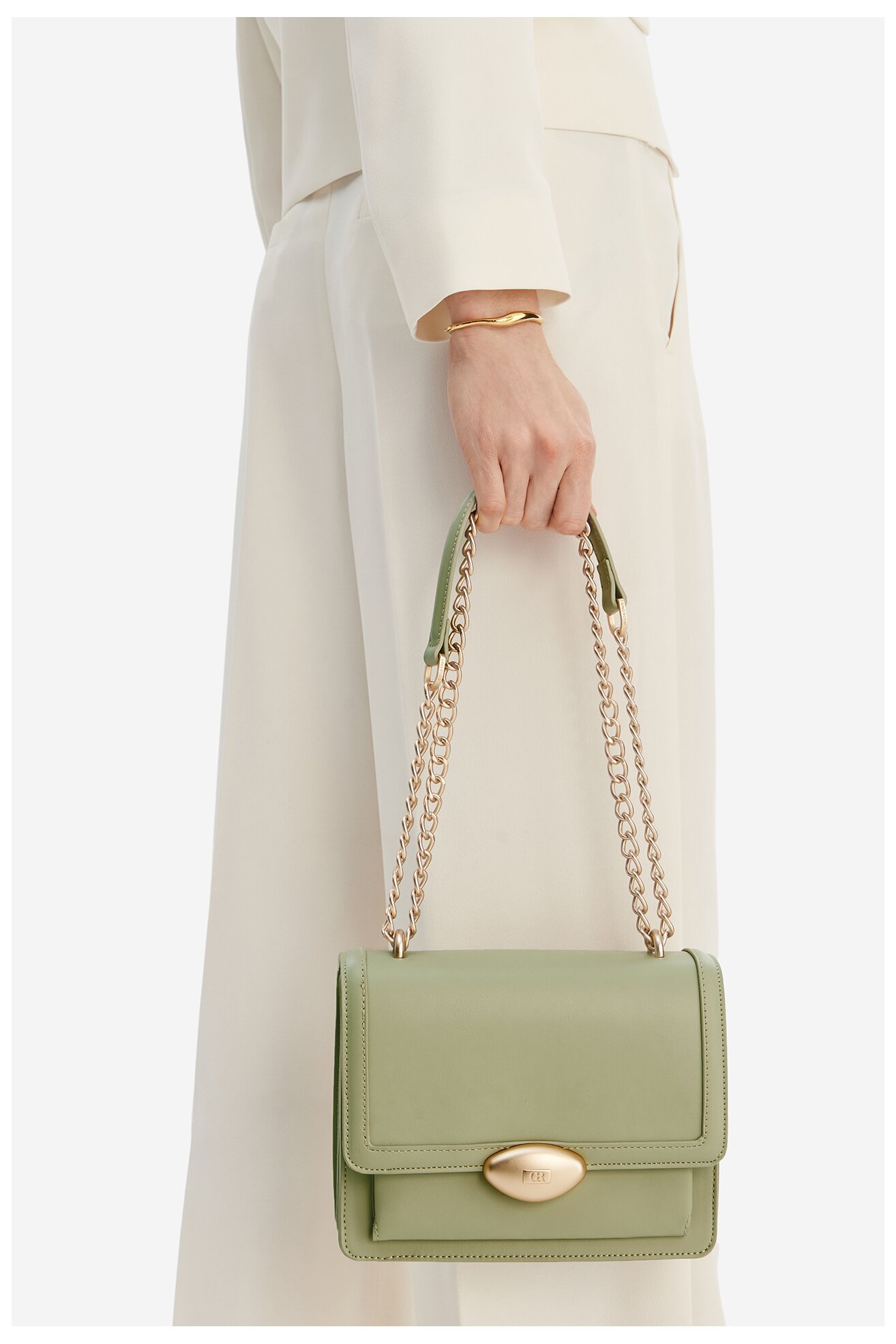 Сумка З Ремінцем Gino Rossi EO-KY129 СВІТЛО-ОЛИВКОВИЙ