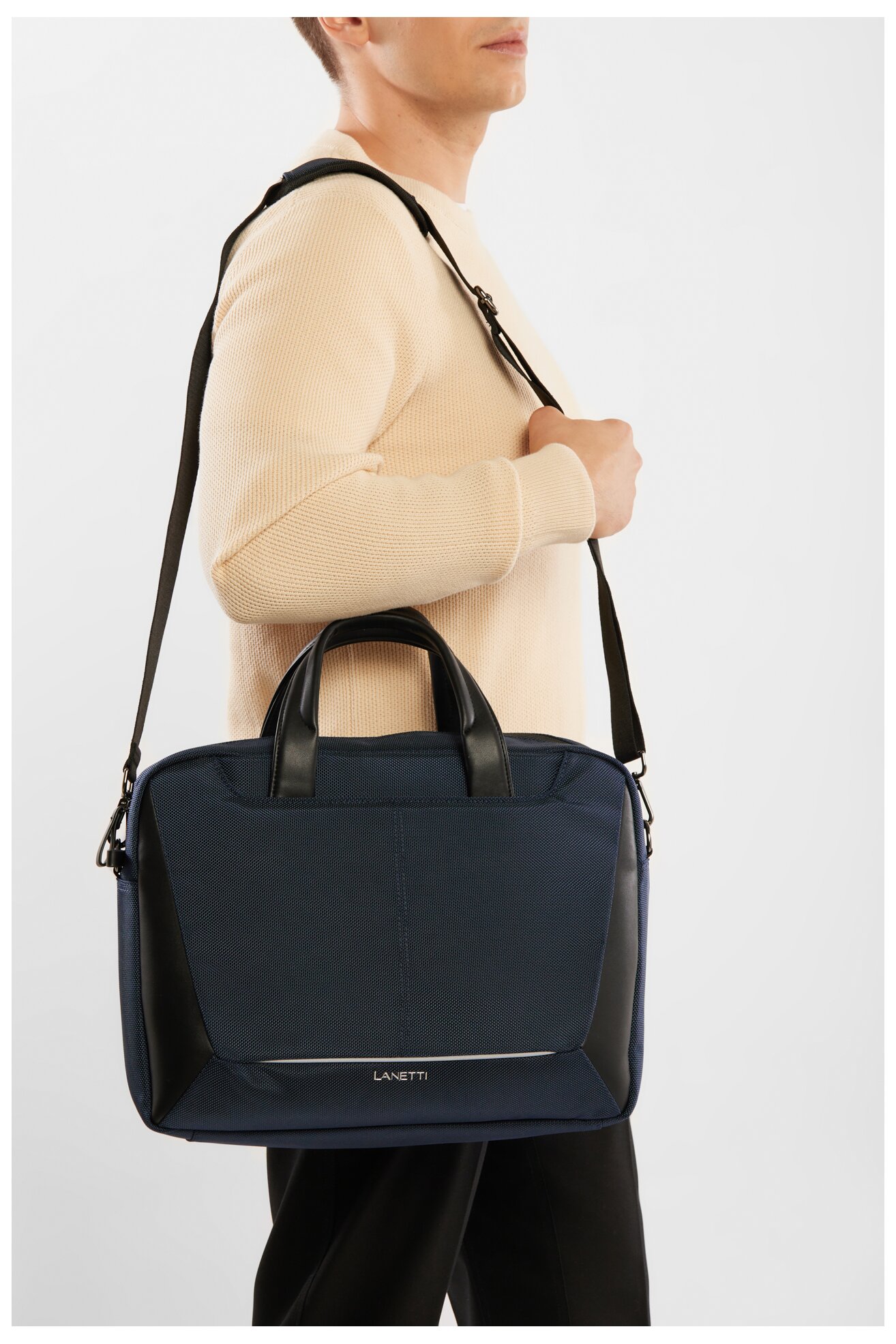 Torba męska Lanetti LAN-N-012-05 Granatowy