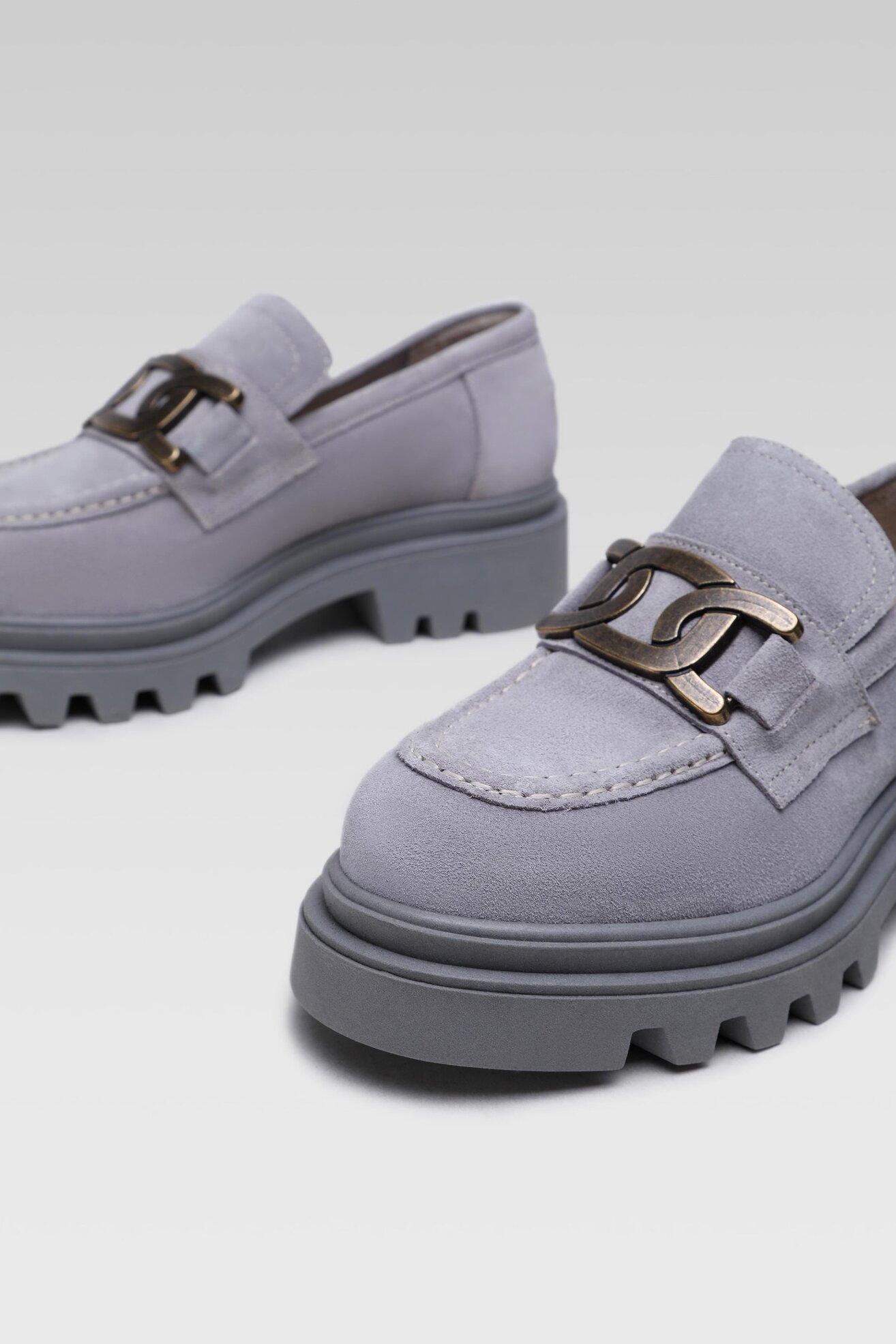 Mokasyn Badura 22SS63-G Szary jasny