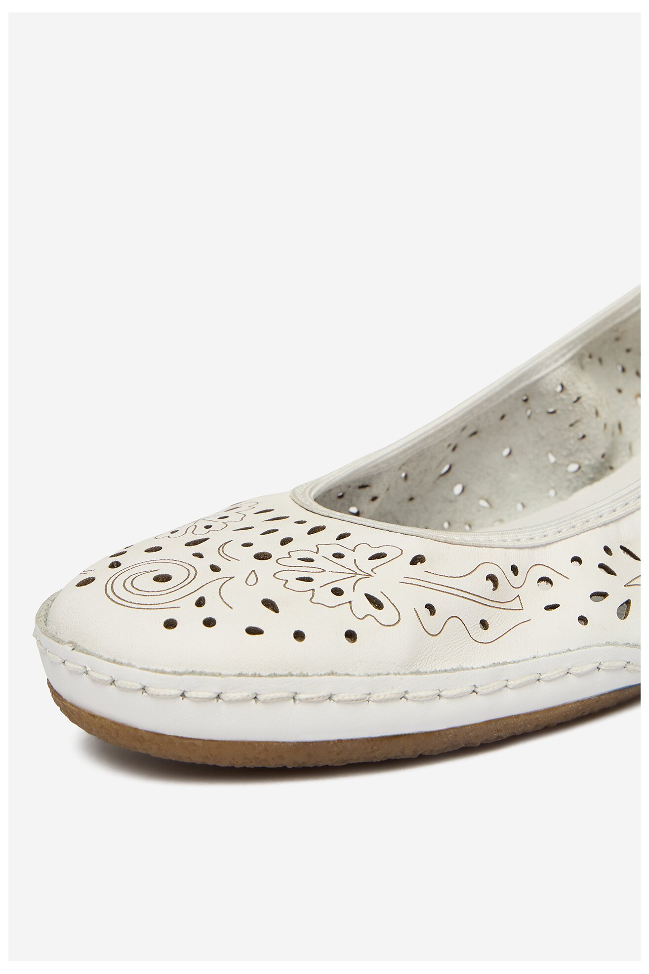 Baleriny Rieker CEO-41460-80 Biały