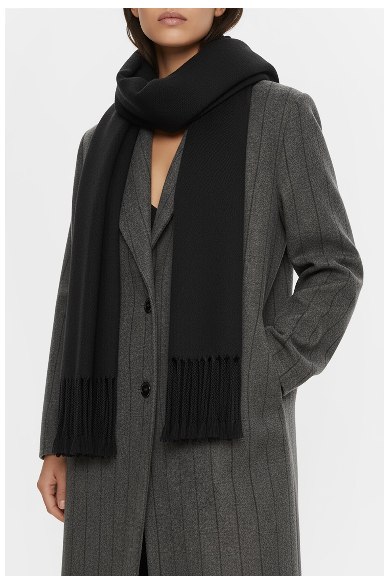 Női sál NINE WEST CEO-NW-W4-002-AW25 FEKETE