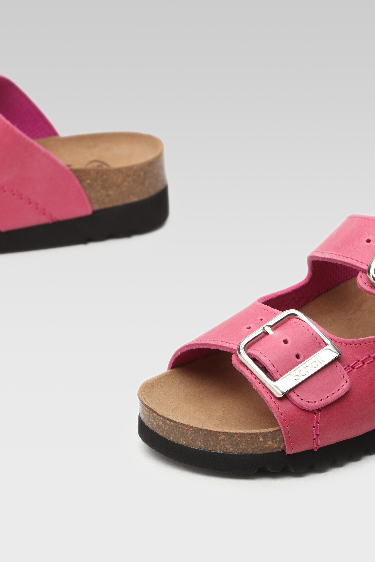 Klapki Scholl F23008 MOLDAVA WEDGE AD MED 1026 Różowy ciemny