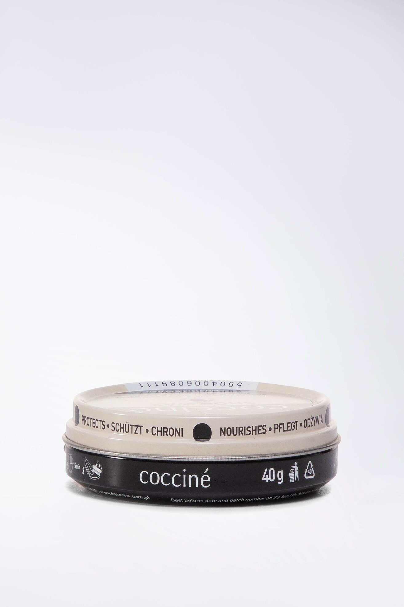 Kosmetyki do obuwia Coccine SHOE WAX PASTA WOSK I ŻYWICA 40G Czarny