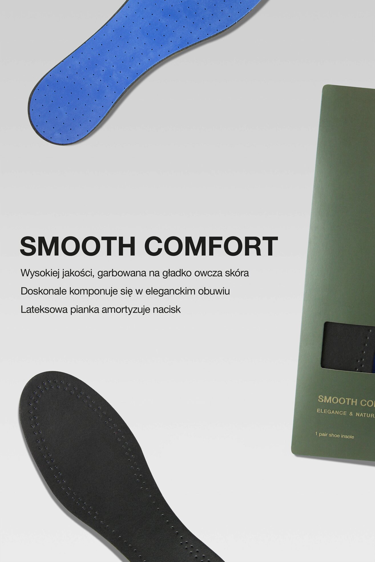 Ulošci za obuću Gino Rossi WKŁADKA SMOOTH COMFORT BLACK NR 45-46AZ CRNA