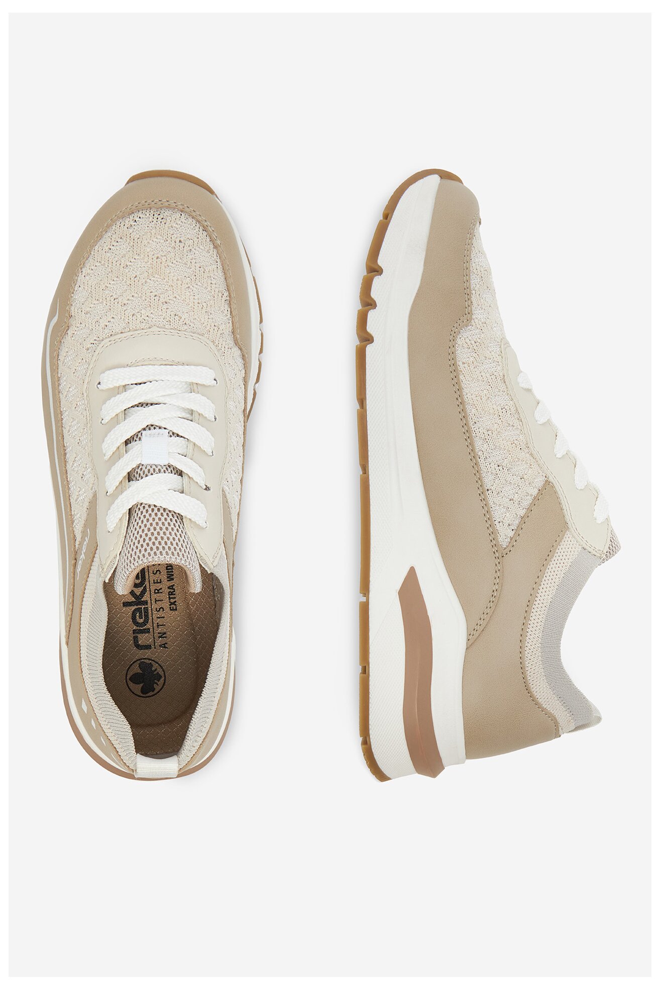 Sneakers Rieker M6609-60 Beżowy