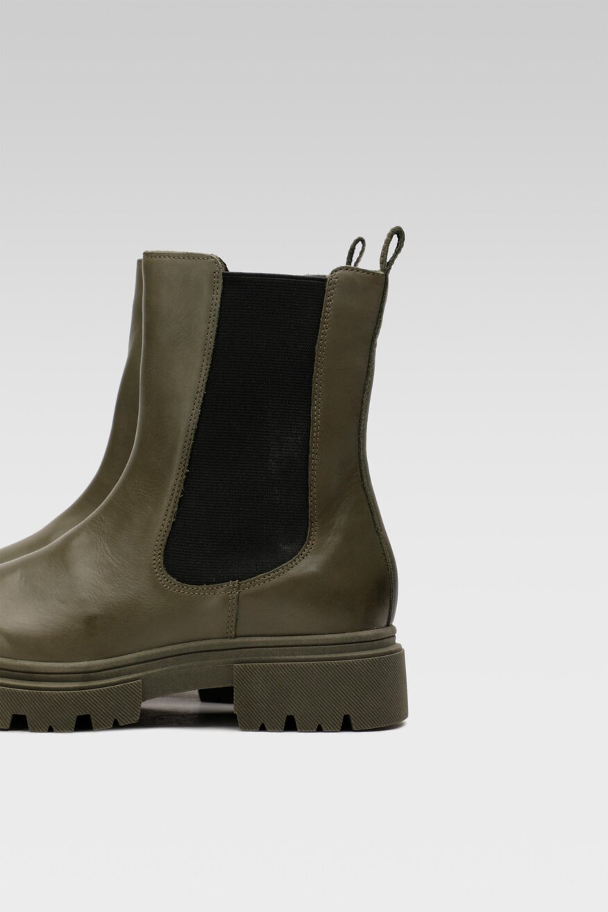 
                Lasocki - Skórzane botki zielone - 5904248988753