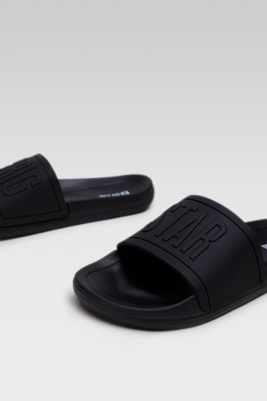 Big Star - Klapki profilowane z logo - 5904248203627