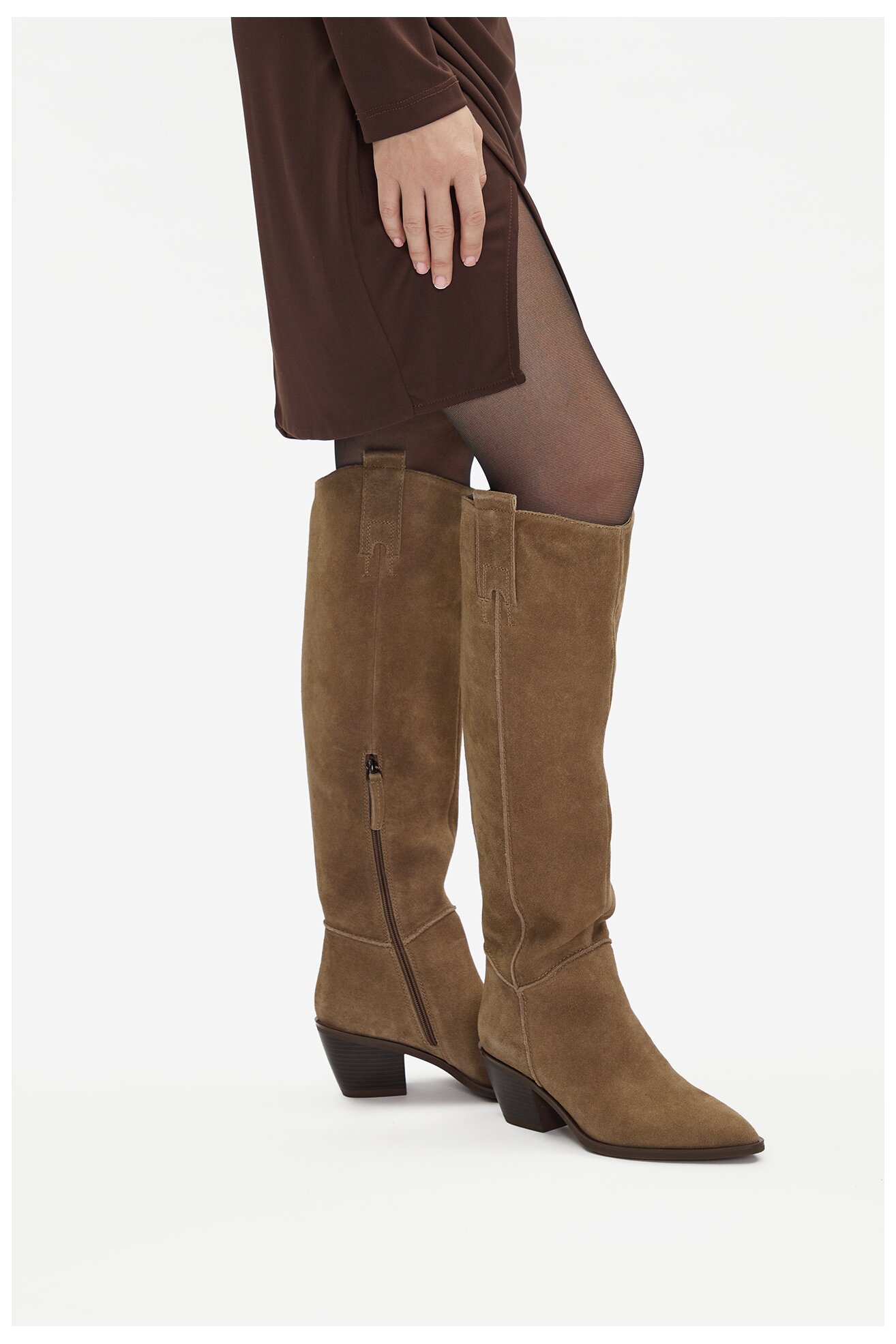 Kozaki Badura C-ANIYA-DX01381 Beżowy ciemny