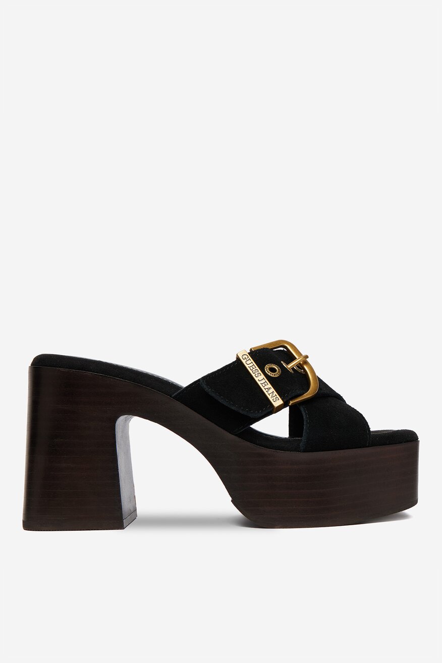 
                GUESS JEANS - Klapki skórzane - 5907964071730