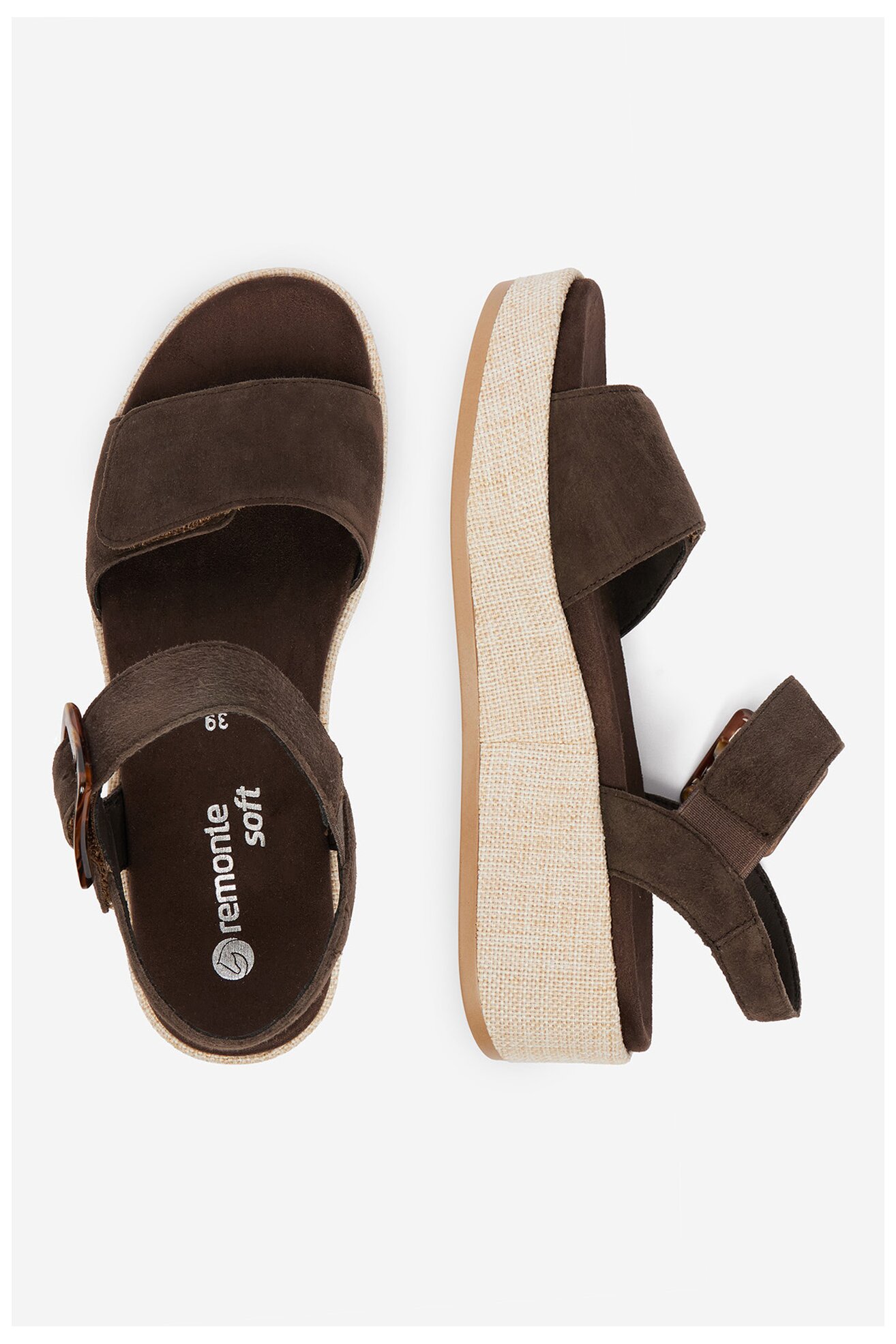 Sandały Remonte CEO-D1N54-25 Brązowy ciemny