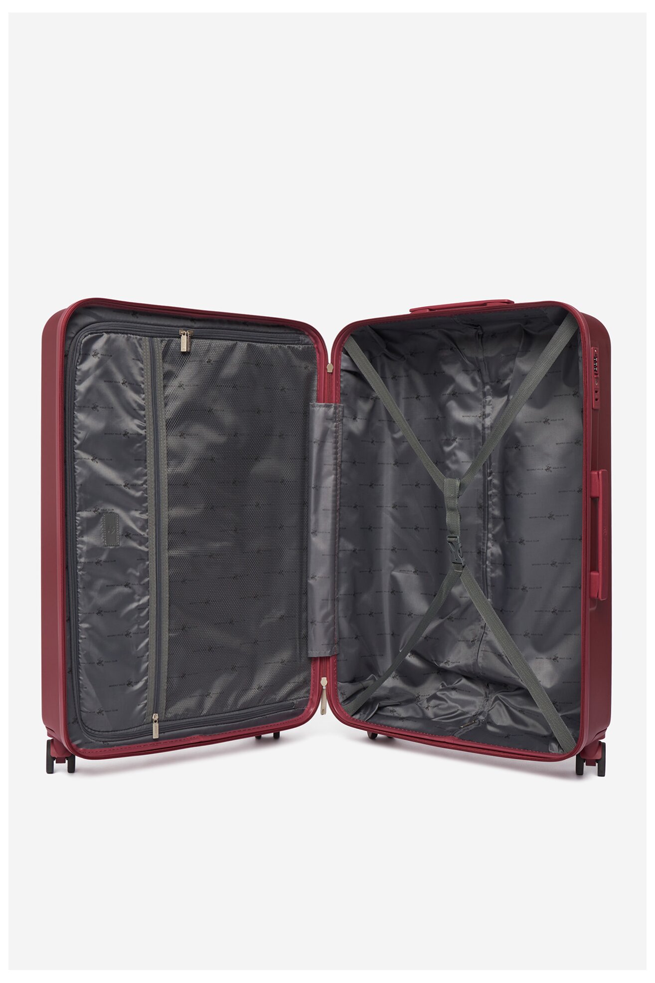 Valiză Beverly Hills Polo Club CEO-BHPC-L-004-08-BURGUNDY GRENA