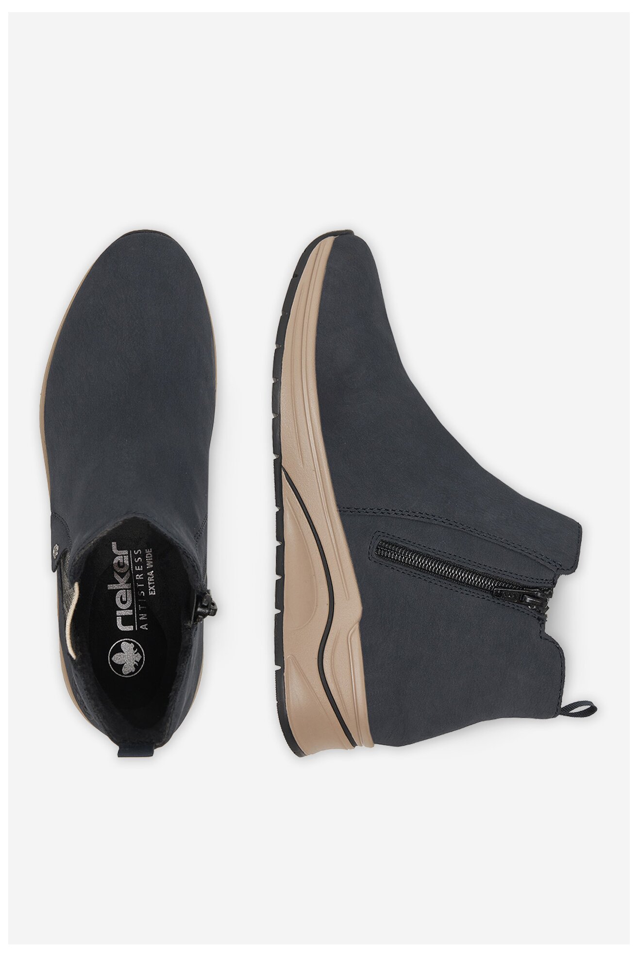 Kotníková obuv Rieker CEO-N9561-14 BLANKYTNĚ MODRÁ