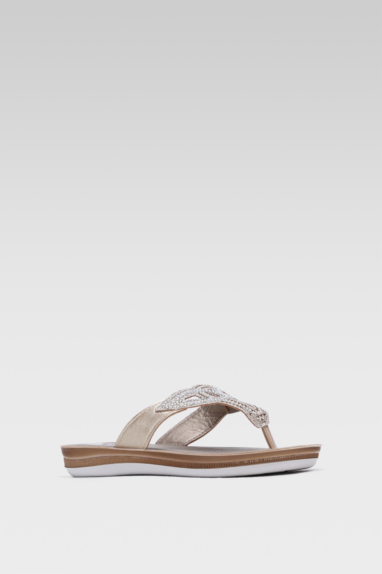 Klapki Inblu BA07Z101 Złoty