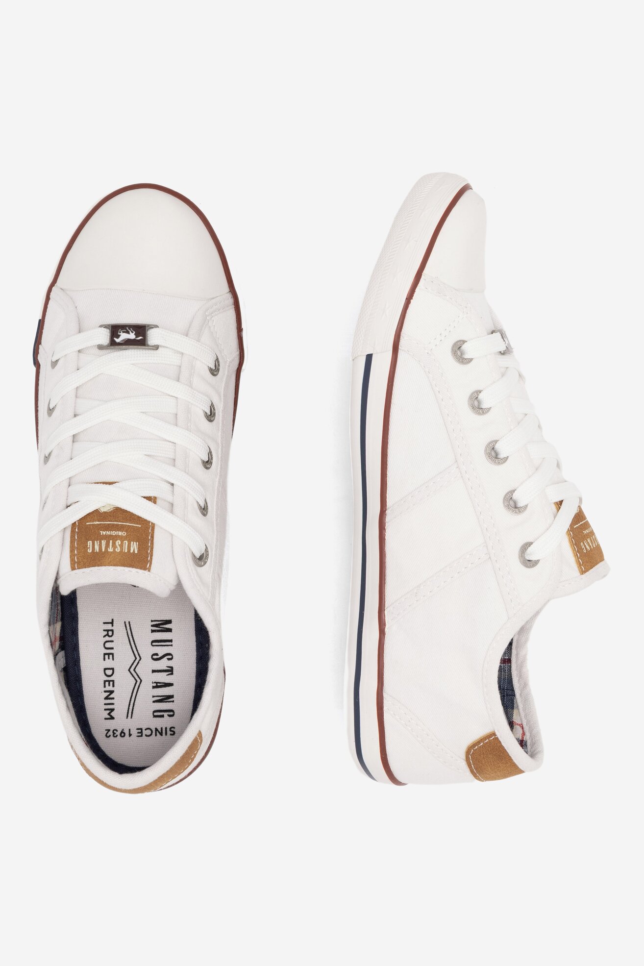 Plátěná obuv Mustang 1099-310 BÍLÁ