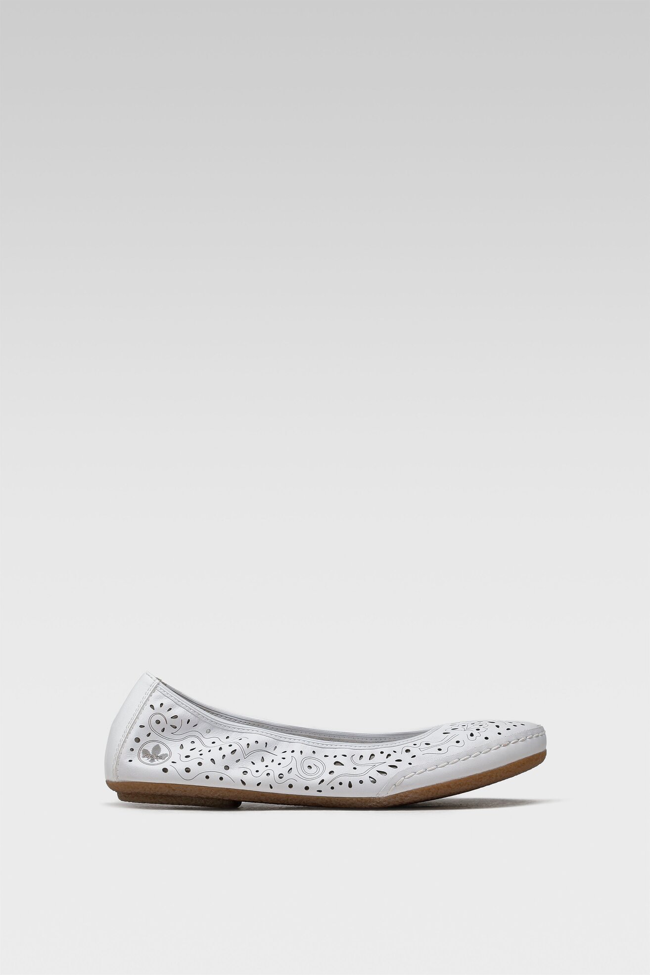 Baleriny Rieker 41460-80 Biały