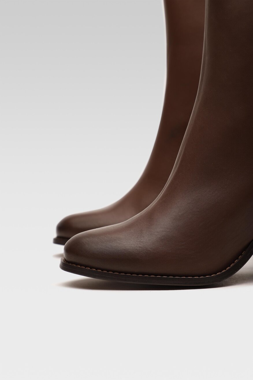 Gino Rossi - Skórzane botki na obcasie - 5904248049058