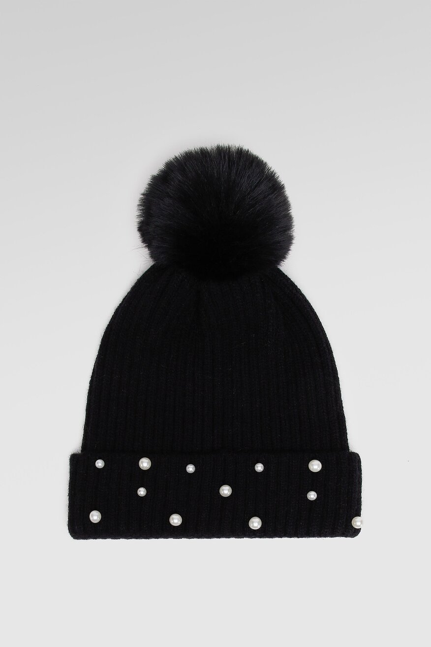ACCCESSORIES - Czapka z aplikacją czarna - 5903698880501