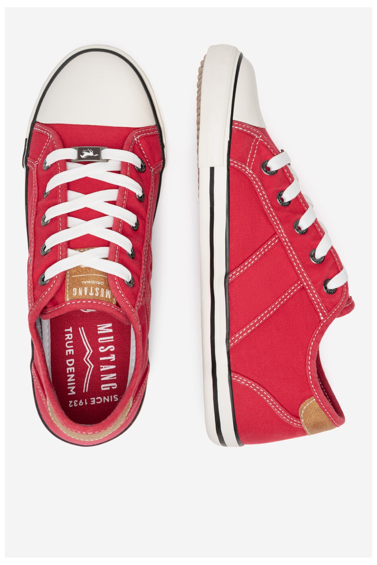 Plátěná obuv Mustang 1099-310 ČERVENÁ