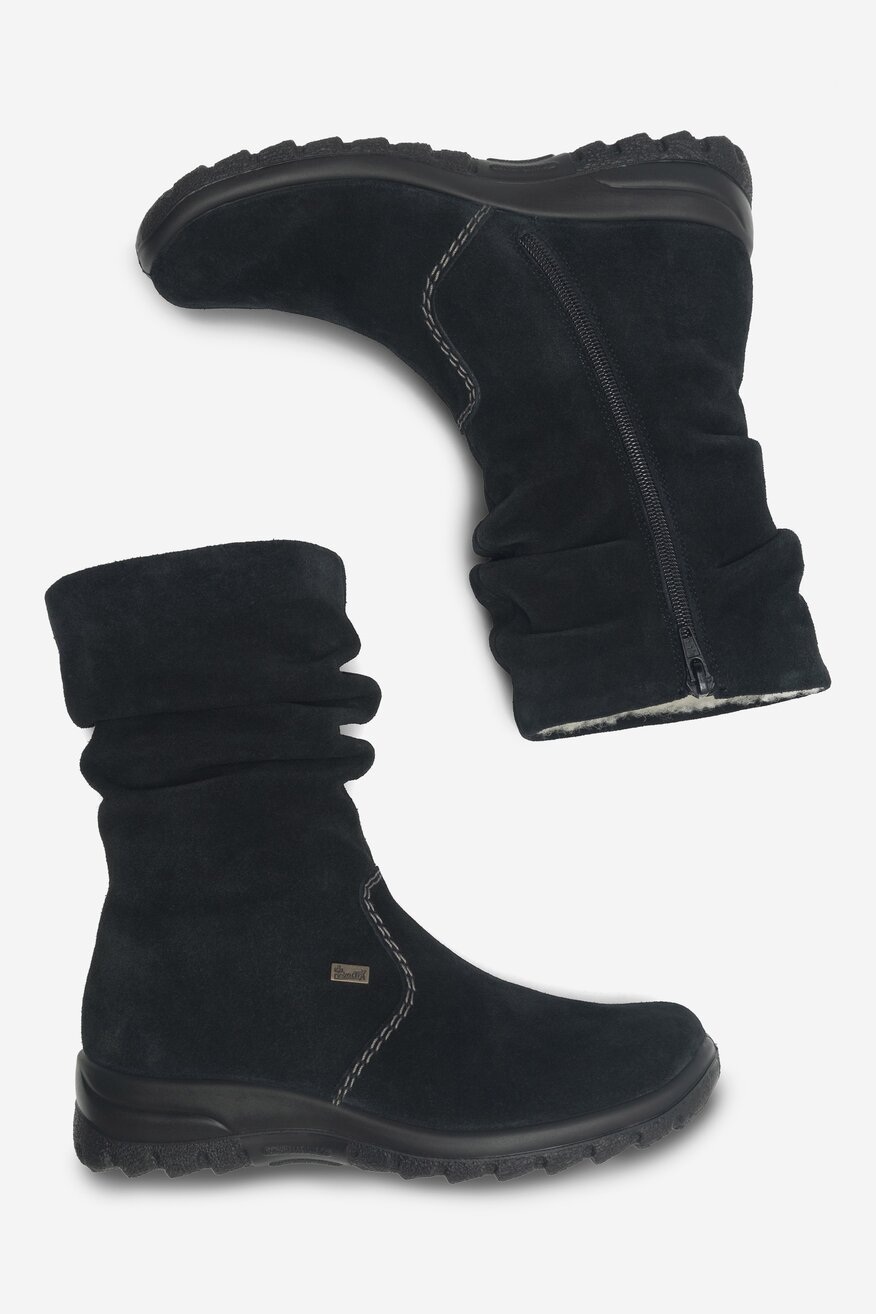 Rieker - Botki zamszowe ocieplane - 2230068924200