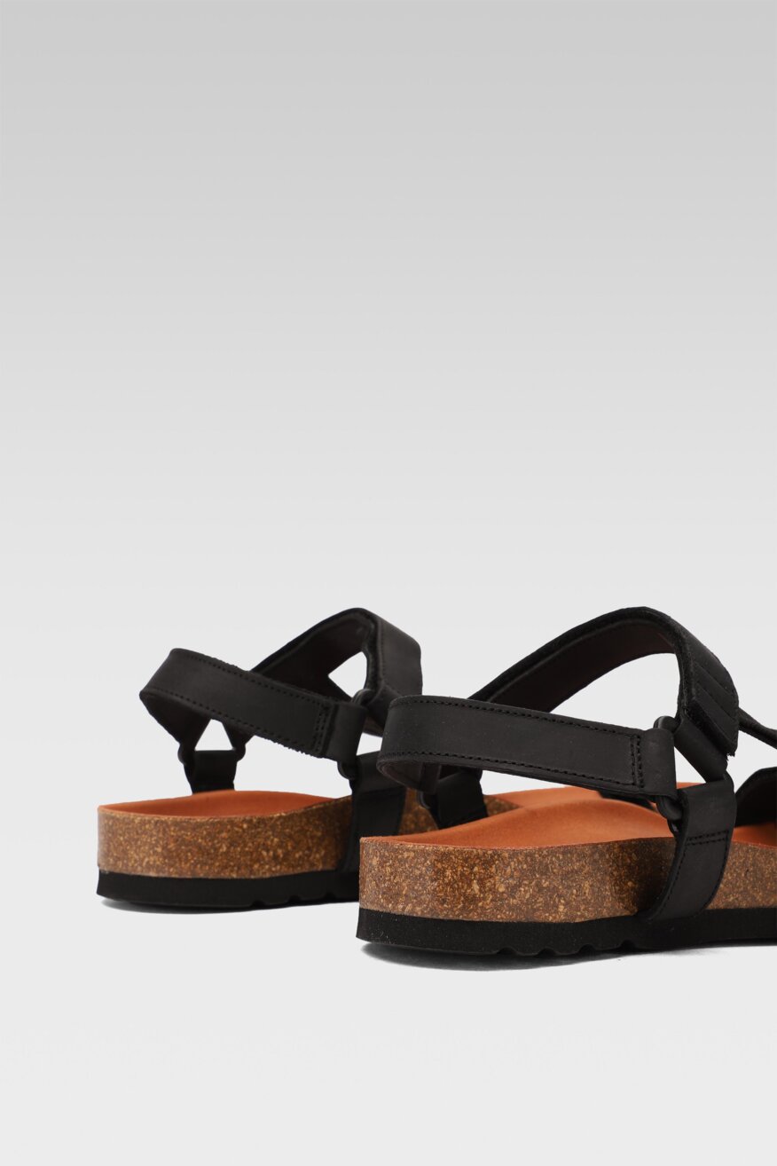 Scholl - Skórzane sandały czarne - 5903698388571