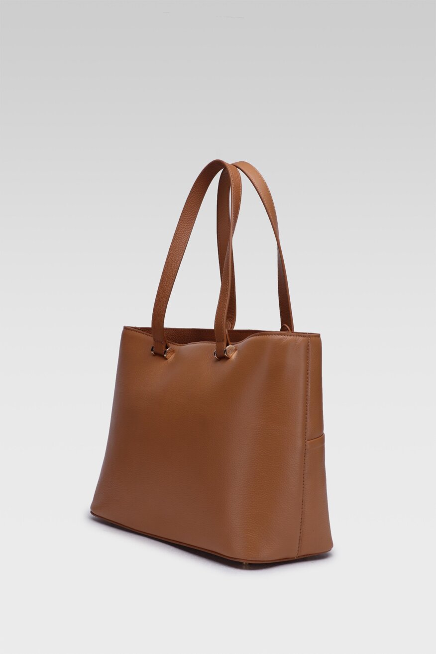 
                Lasocki - Torebka skórzana brązowa - 5903698707044