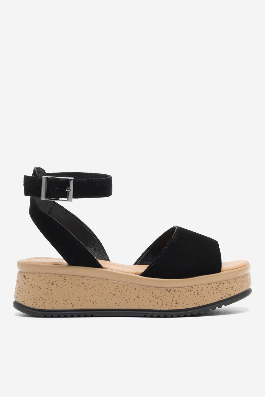 
                Lasocki - Skórzane sandały czarne - 5904862824819