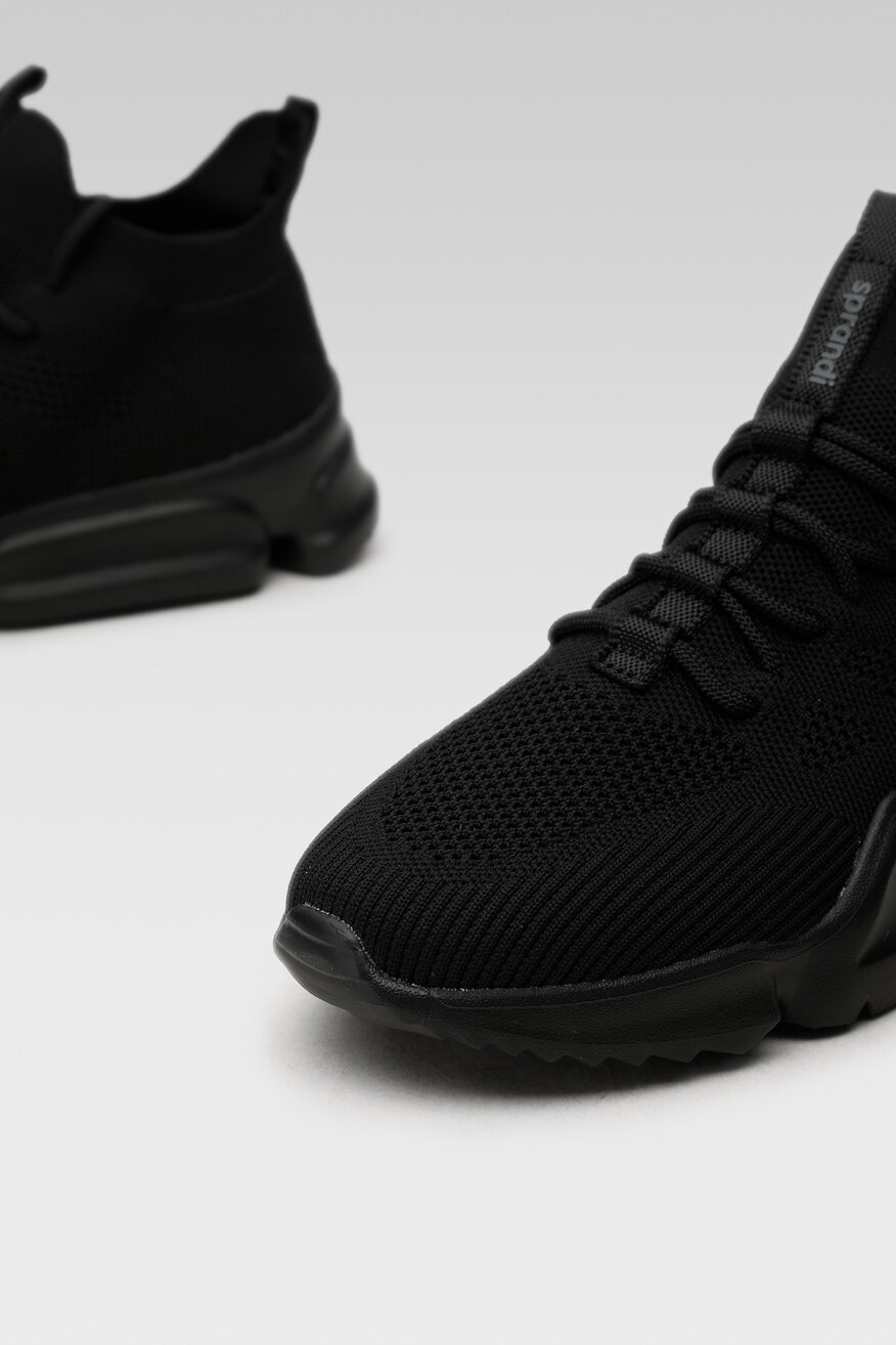 Sprandi - Obuwie sportowe czarne sznurowane - 5904248226251