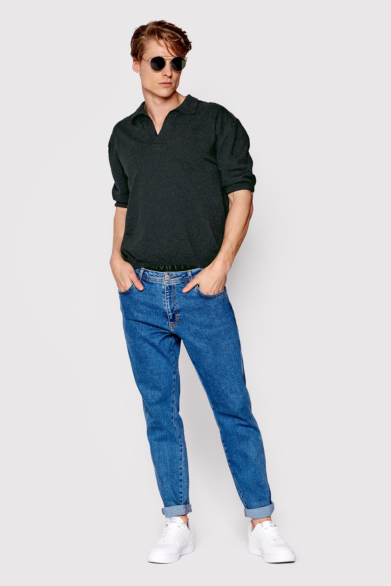 Koszulka polo Americanos AM22POM001 Czarny