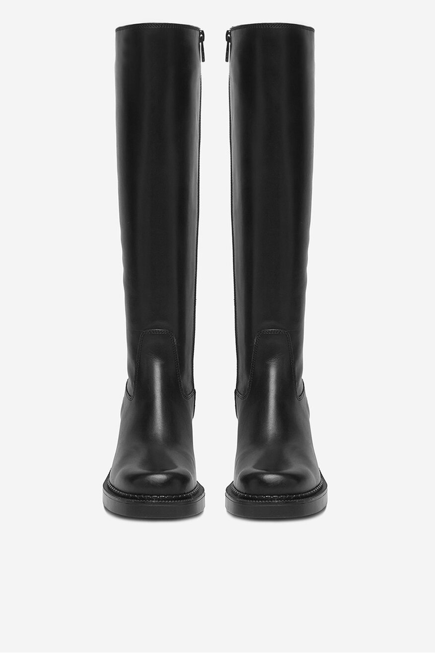 Gino Rossi - Kozaki skórzane na słupku - 5906751476604