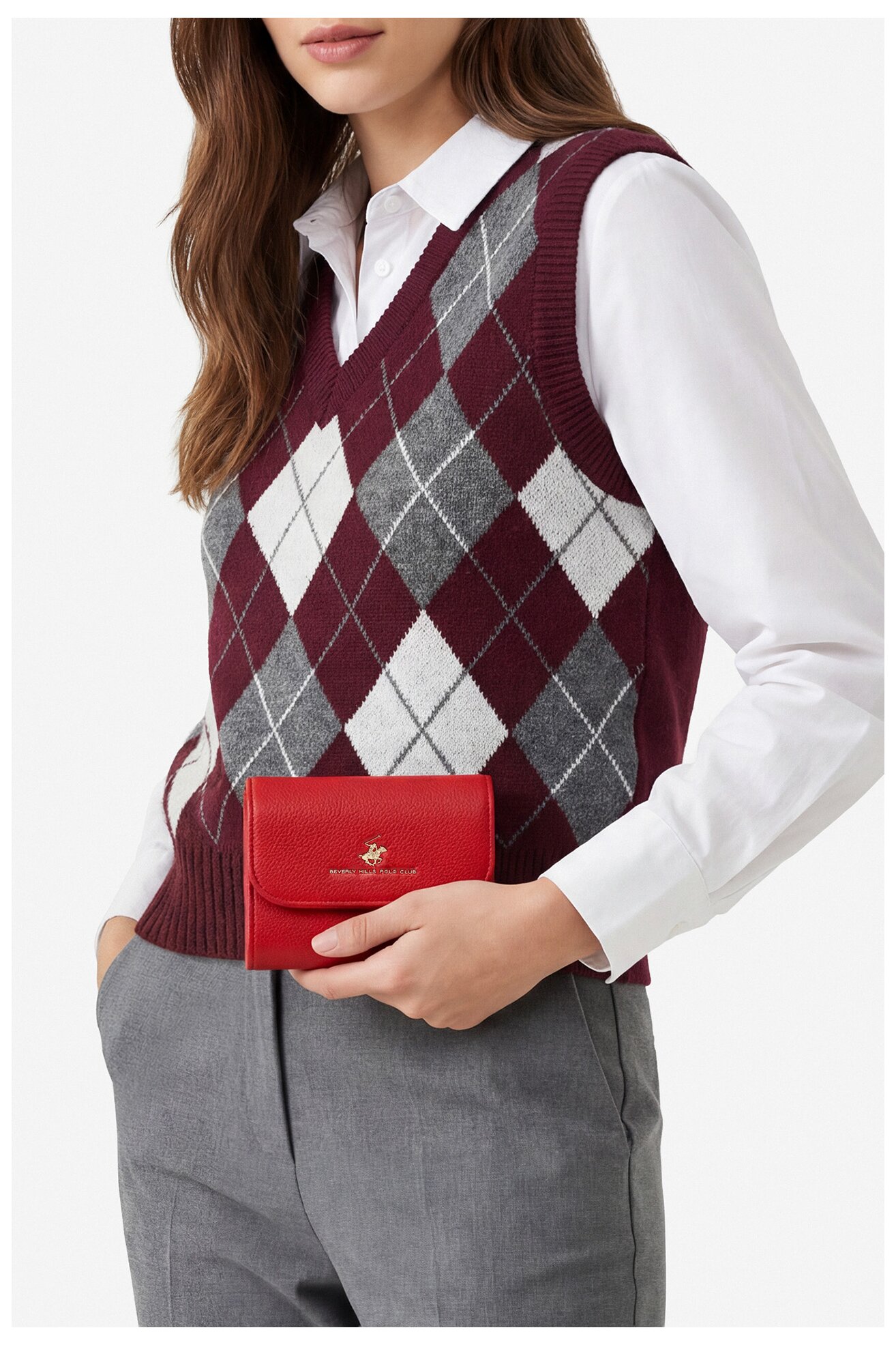 Portfel Beverly Hills Polo Club CWBEO-BHPC-W1-002-SS26 Czerwony