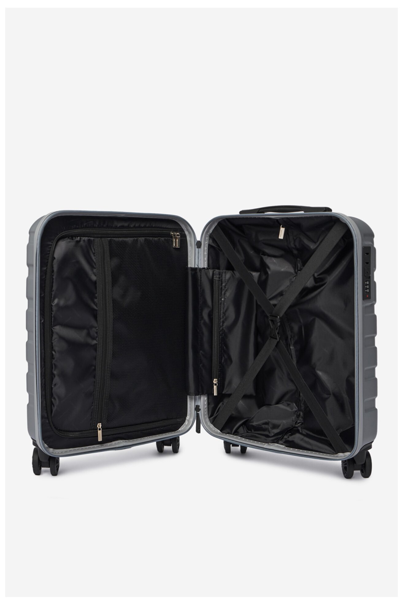 Walizka Gino Rossi GIN-S-003-05-SILVER Srebrny