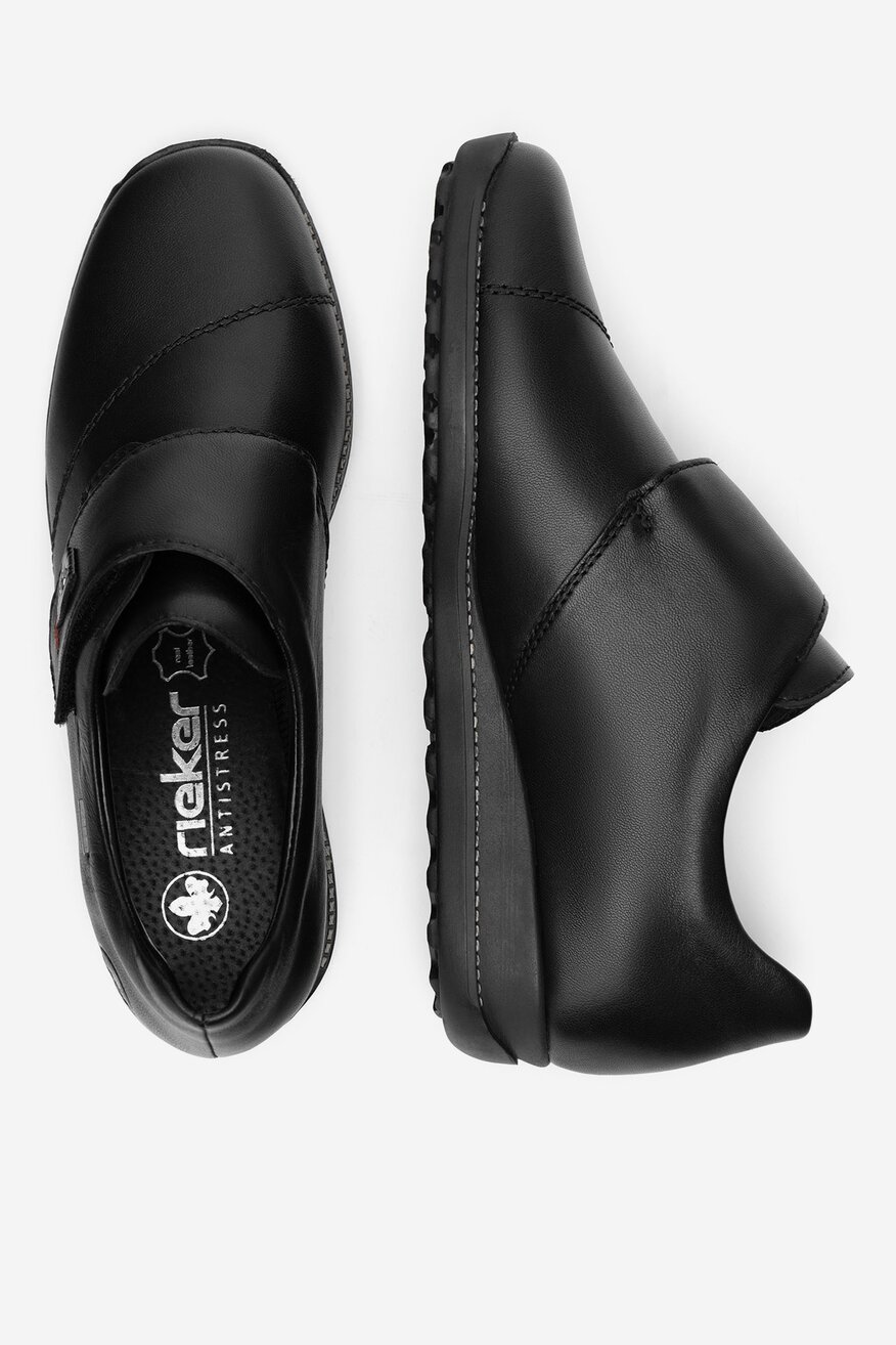 
                Rieker - Półbuty skórzane na rzepy - 2230062973891