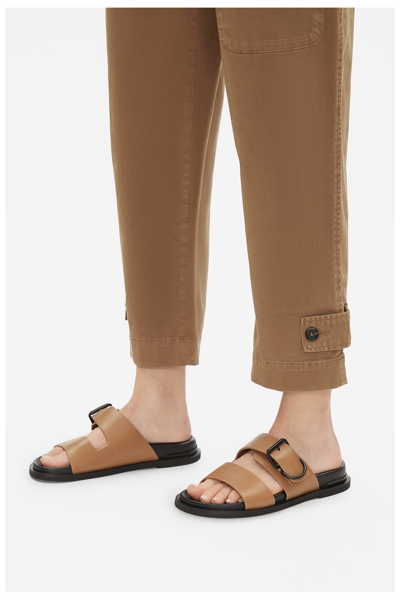 Джапанки Badura FLOWER-LT778-93 ТЪМНОБЕЖОВ