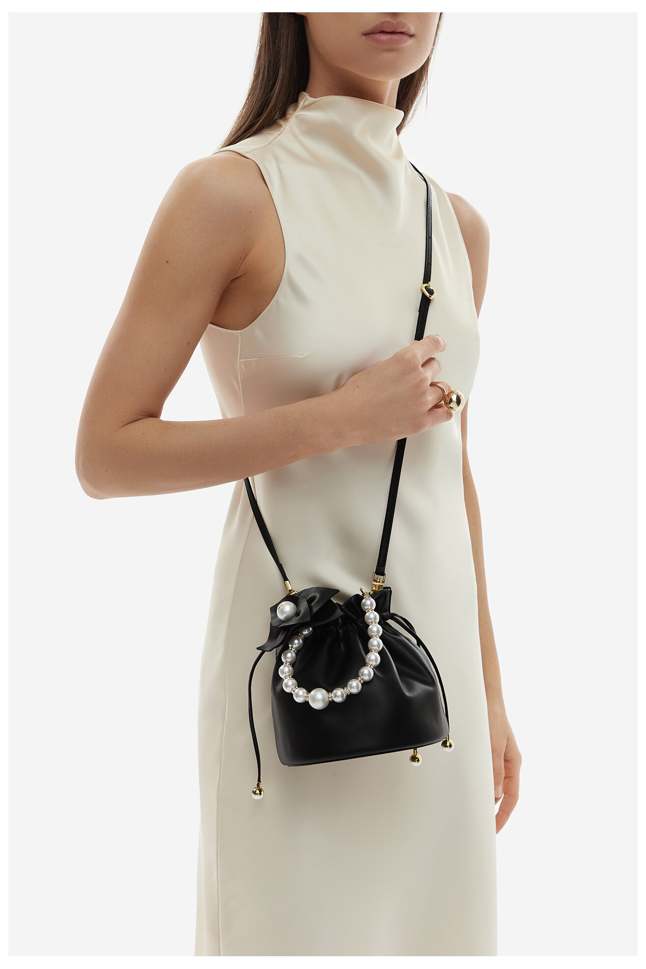 Сумка З Ремінцем Gino Rossi EO-ROSE-LA224-19454 ЧОРНИЙ