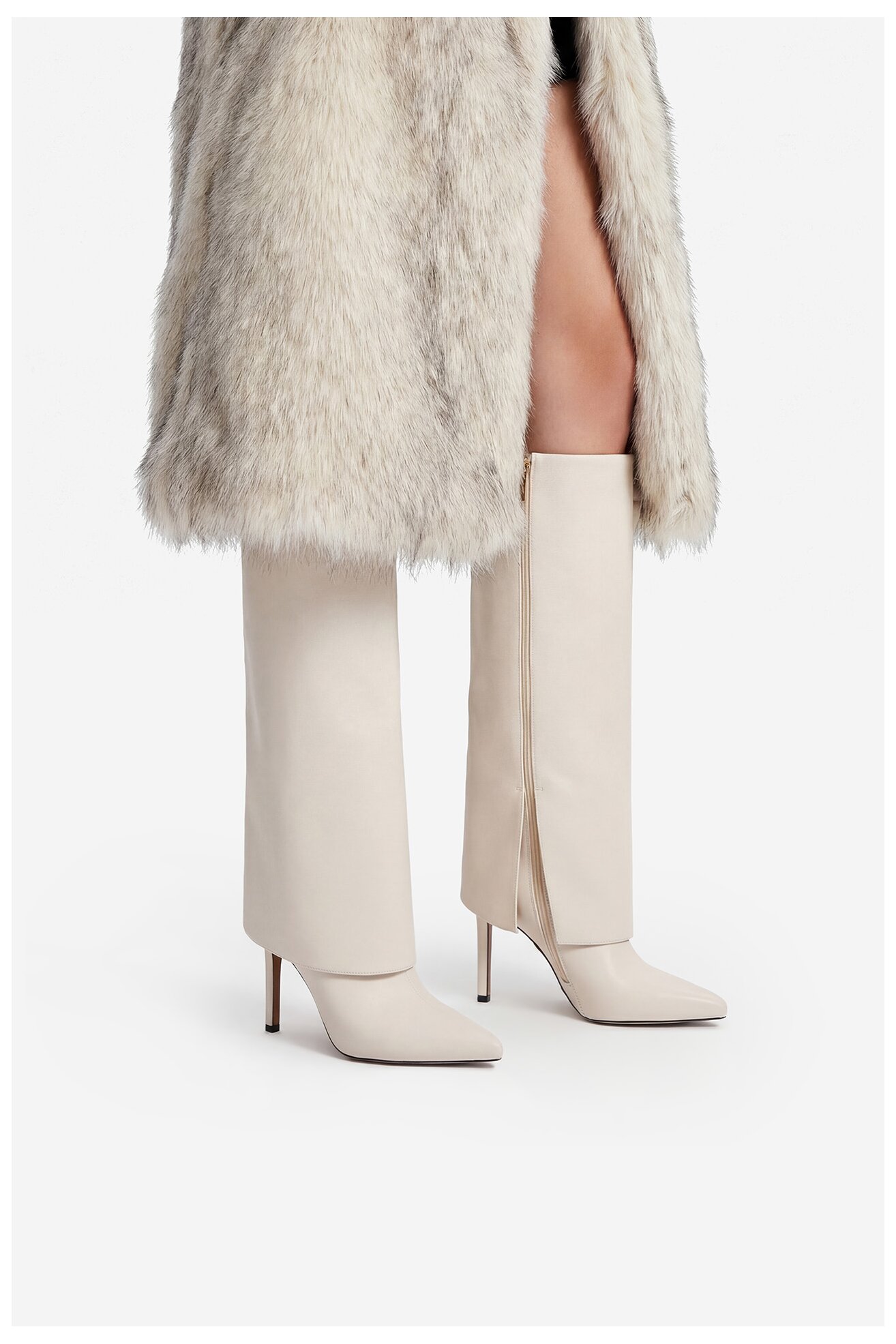 Kozaki NINE WEST CEO-SAIDA-01 Kremowy