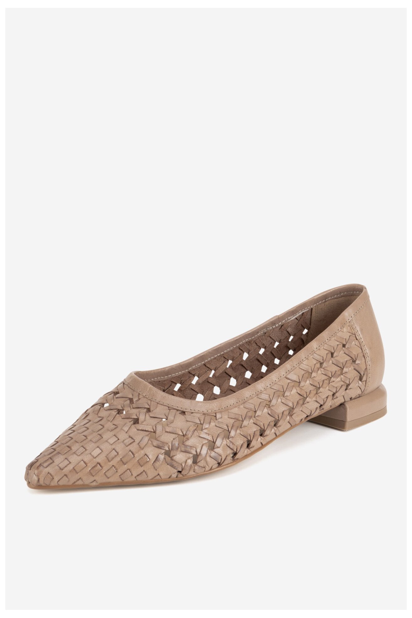 Baleriny Sergio Bardi WI40-F1101-01SB Beżowy ciemny