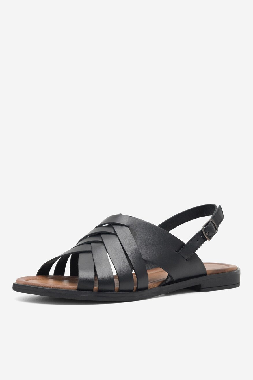 
                Lasocki - Skórzane sandały czarne - 5904862793115