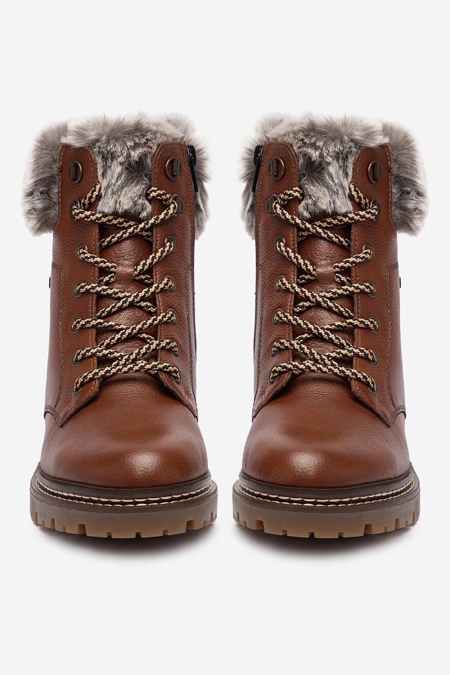 Remonte - Trzewiki skórzane ocieplane - 2230085547420